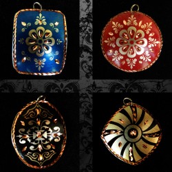 El İşi Bakır Kolye Baskılı - 01