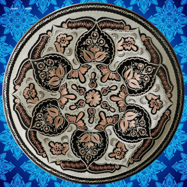 Safir Serisi - El İşi Bakır Tabak - 02